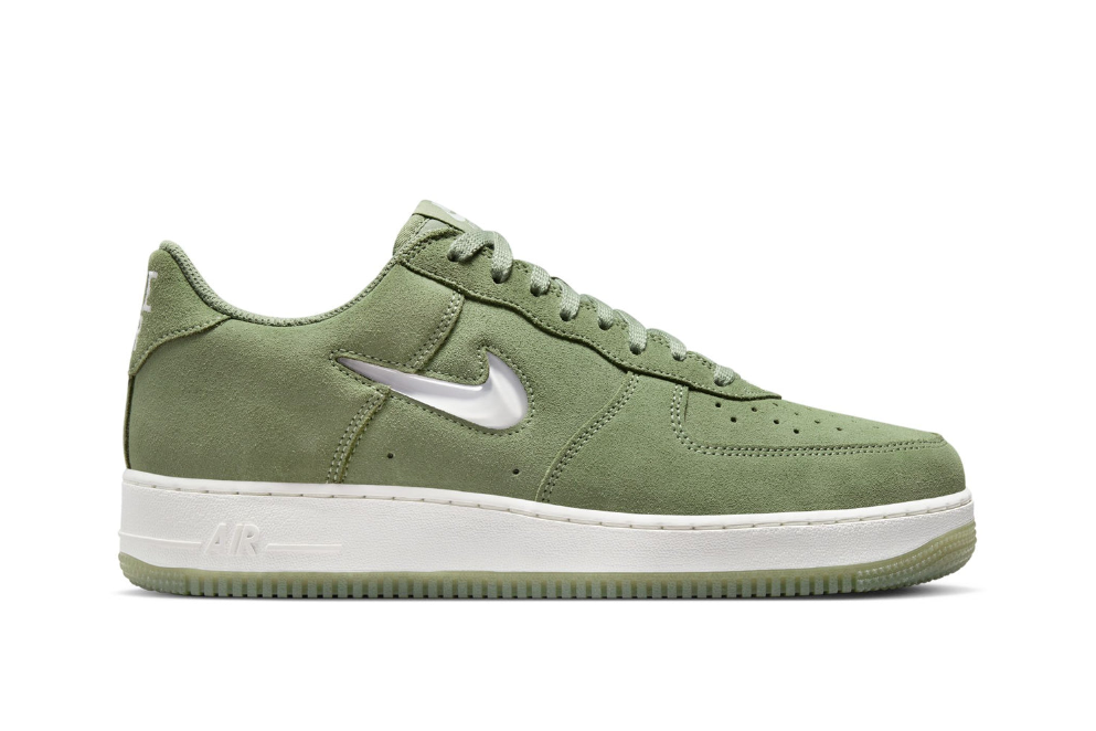 suede green air force ones