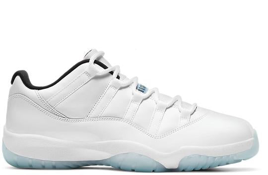 Jordan retro 11 on sale low blue and white