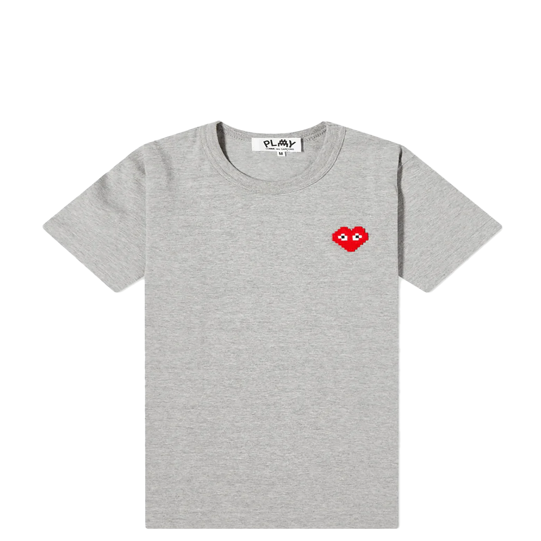 CDG INVADER PIXEL HEART T-SHIRT GREY – NRML