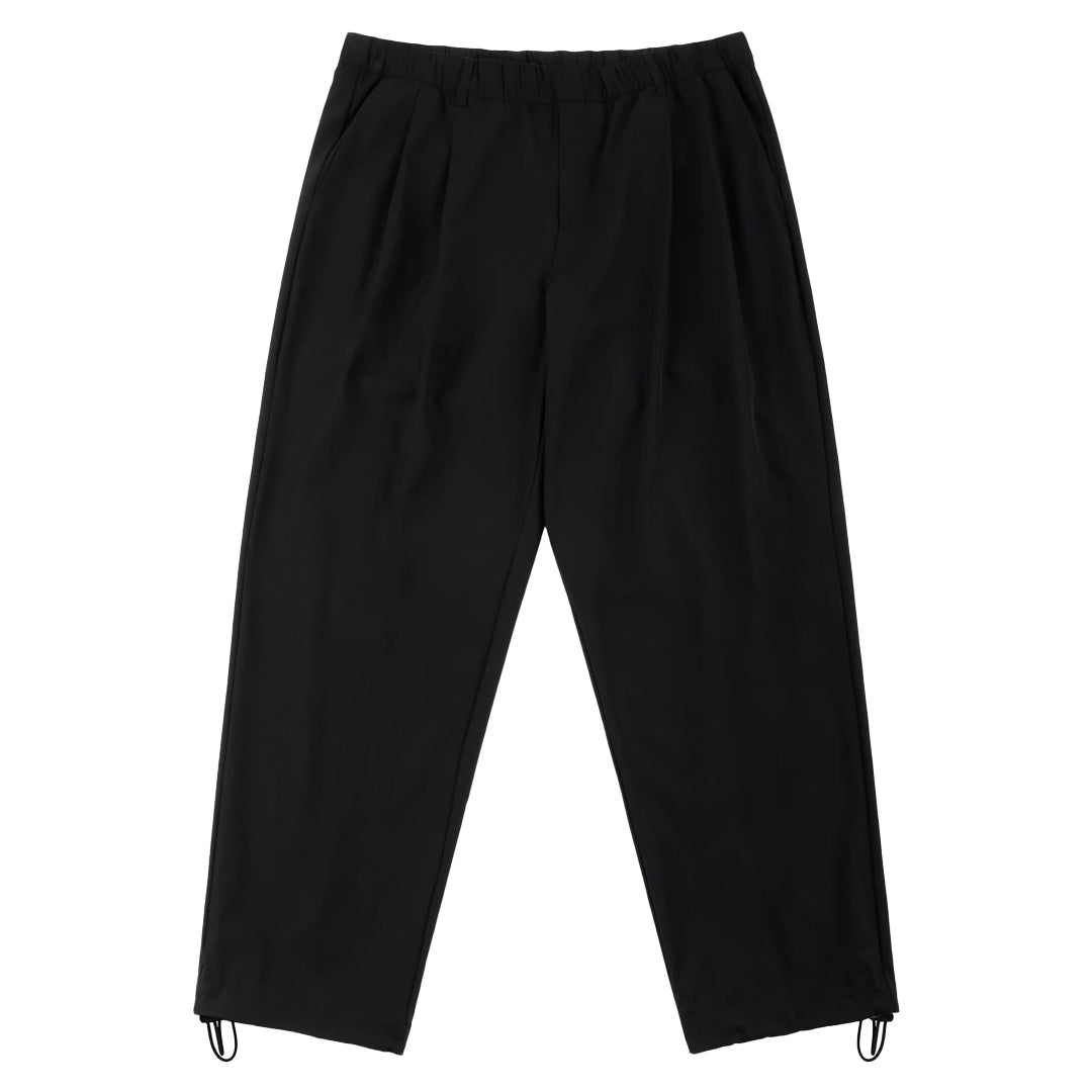 PLEATED NYLON PANTS BLACK – NRML