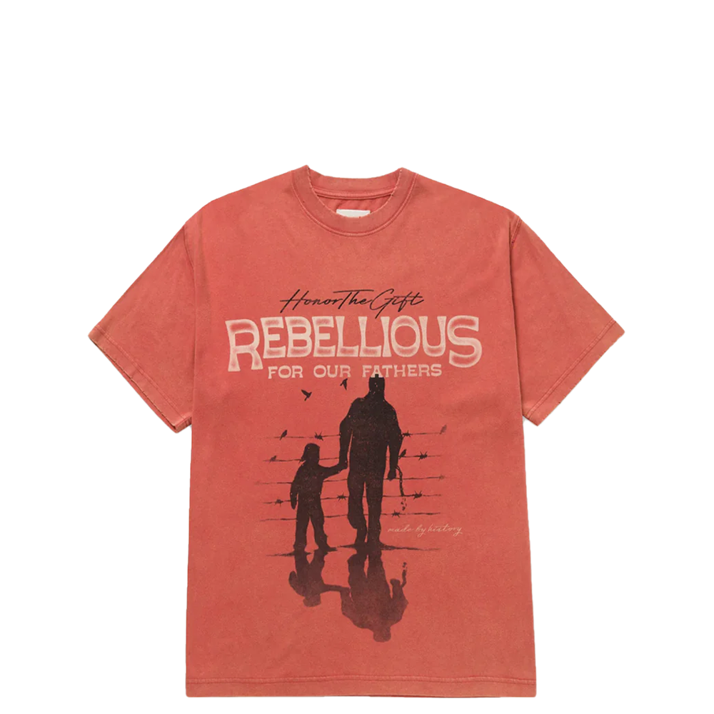 REBELLIOUS FOR OUR FATHERS T-SHIRT BRICK