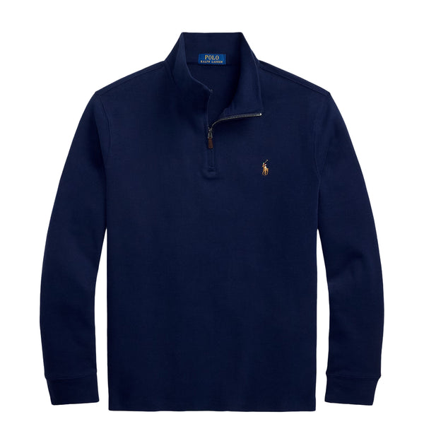 ESTATE RIB QUARTER ZIP PULLOVER CRUISE NAVY