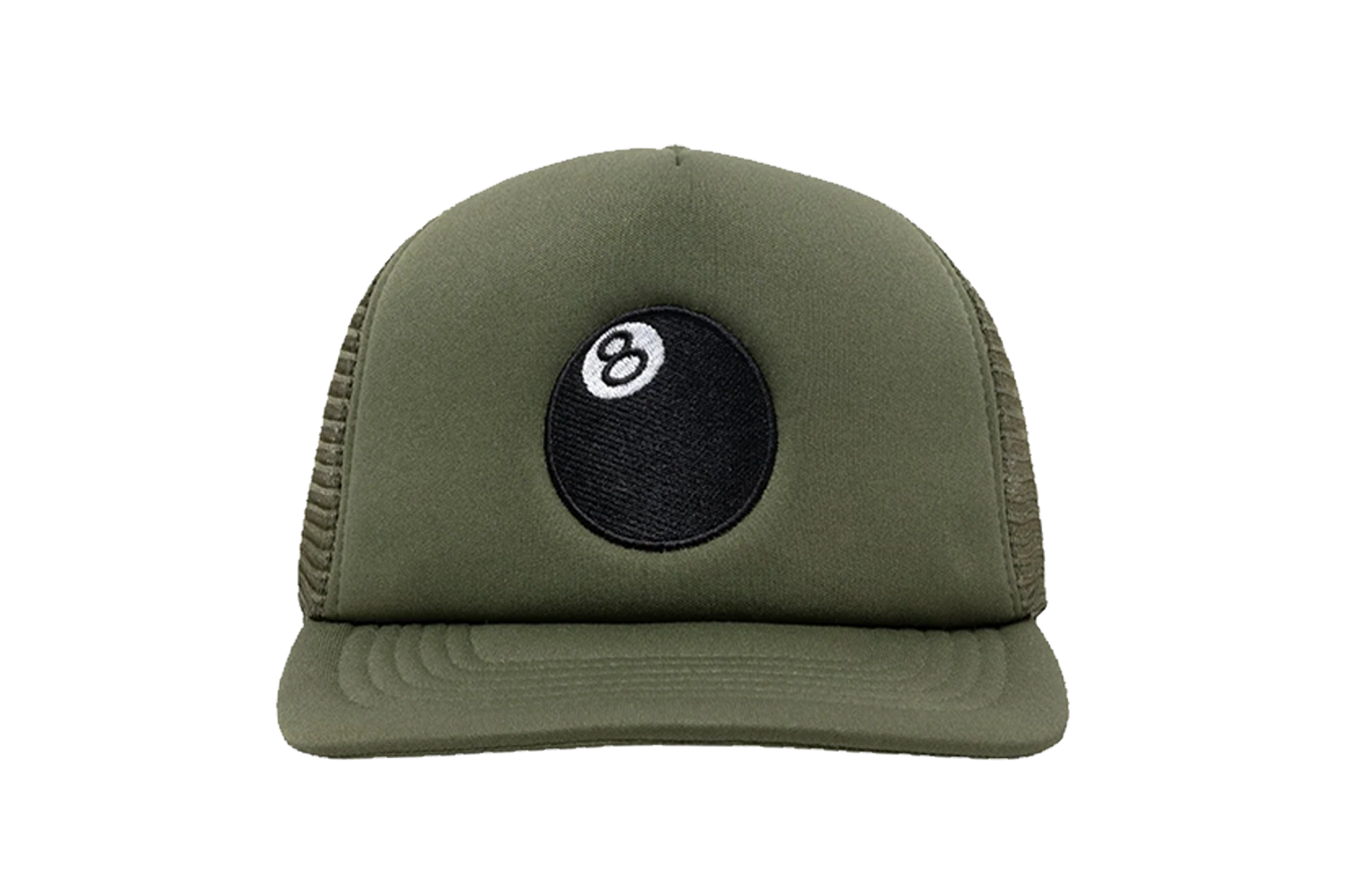 8 BALL TRUCKER CAP OLIVE