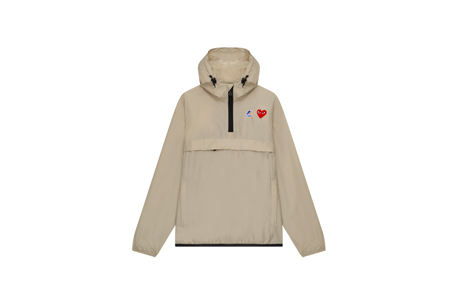 CDG x K-WAY HALF ZIP JACKET BEIGE GREY – NRML