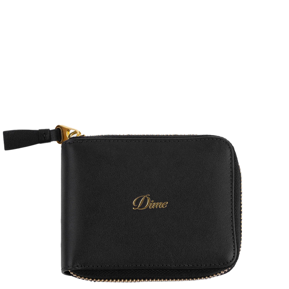 CURSIVE ZIP WALLET BLACK
