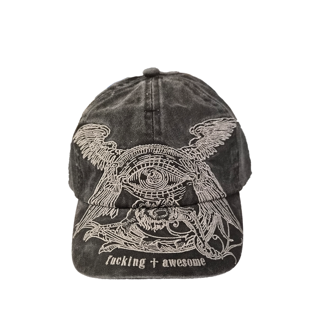 SEPHIRA 6 PANEL HAT WASHED BLACK – NRML