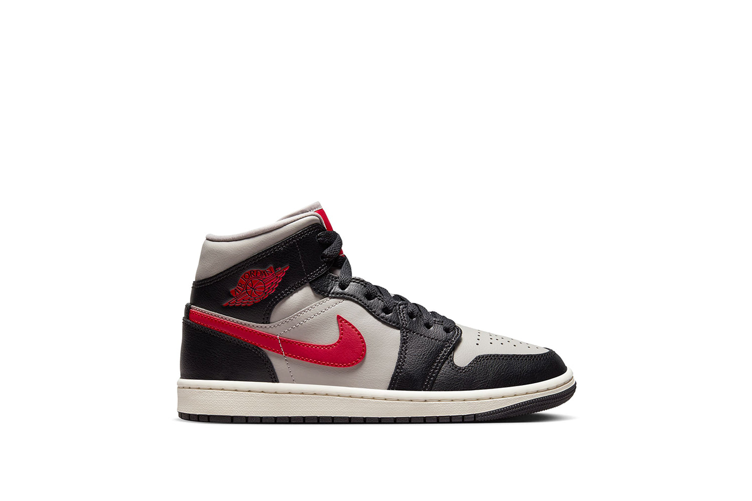 WMN'S AIR JORDAN 1 MID BLACK AND COLLEGE GRAY – NRML