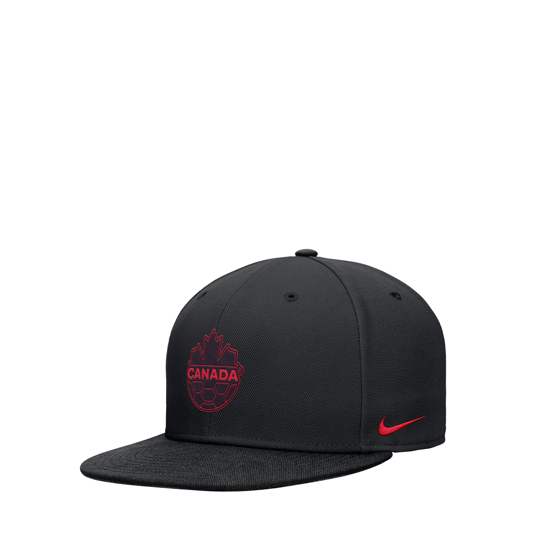 CANADA SOCCER PRO FLATBILL SNAPBACK HAT BLACK – NRML