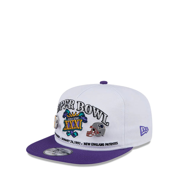 GREEN BAY PACKERS VS NEW ENGLAND PATRIOTS PIN CHAMPIONSHIP GOLFER SNAPBACK