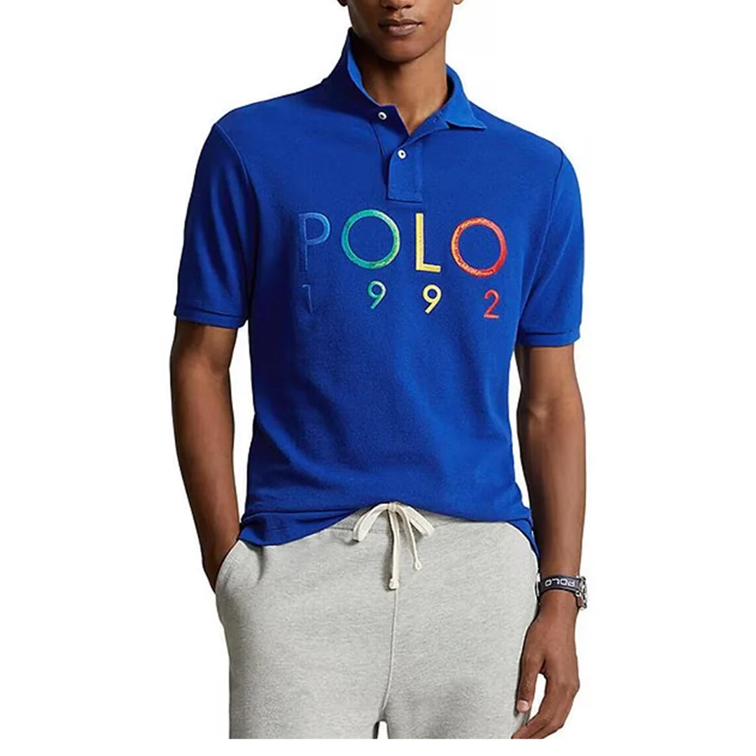 CLASSIC FIT POLO 1992 MESH SHORT SLEEVE SHIRT BLUE