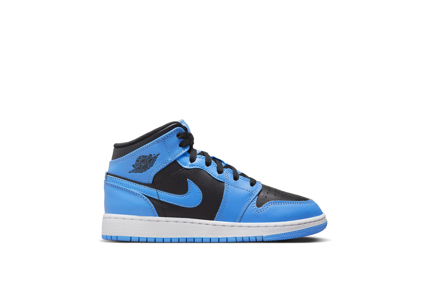 JORDAN 1 MID UNIVERSITY BLUE BLACK (GS) – NRML