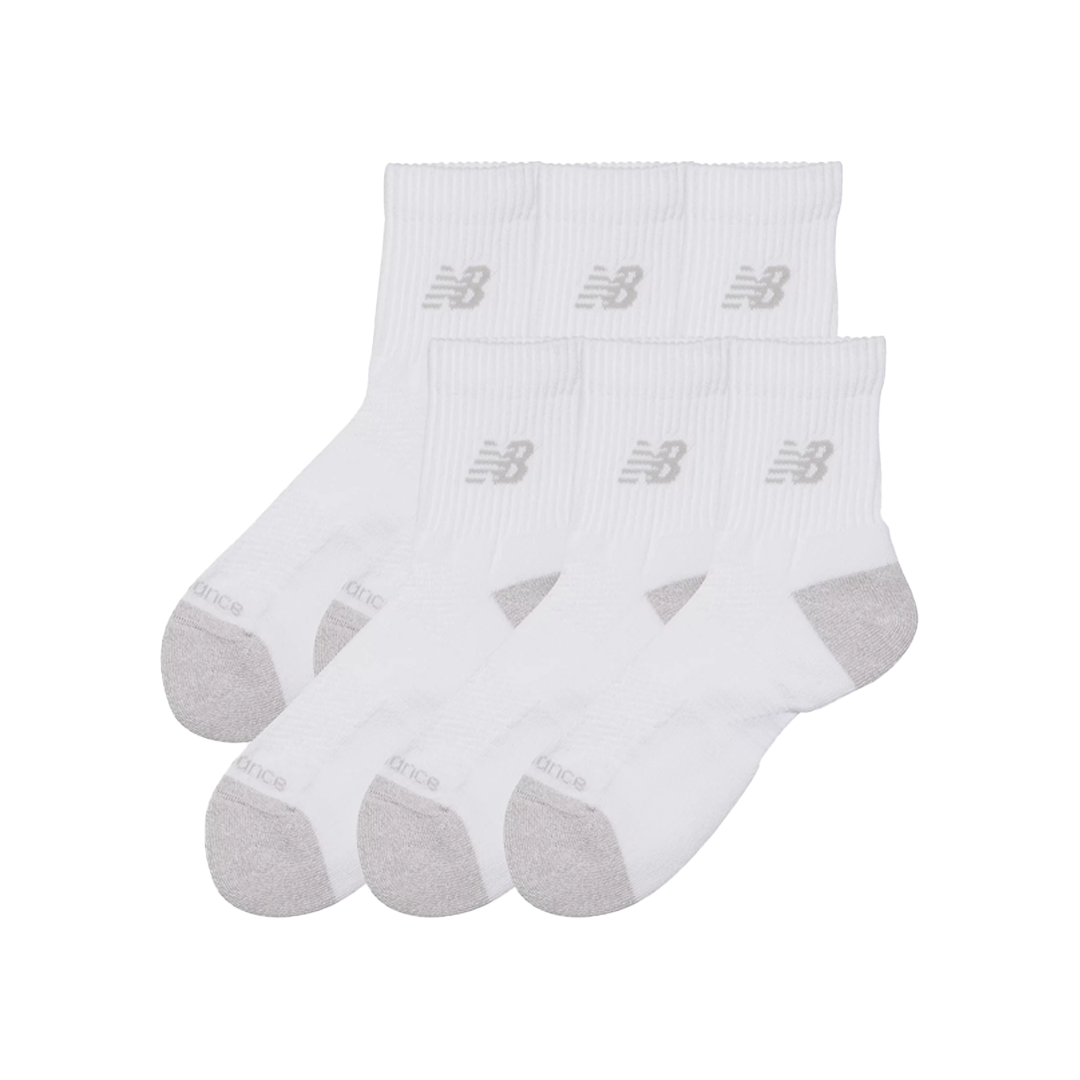 ACTIVE QUARTER SOCKS 6 PACK WHITE – NRML