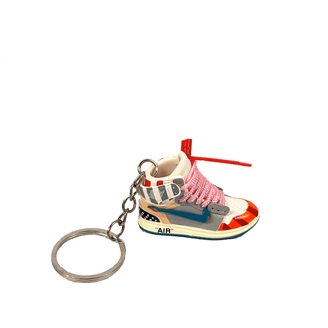 AJ1 OFF WHITE SNEAKER KEYCHAIN PINK LACE – NRML