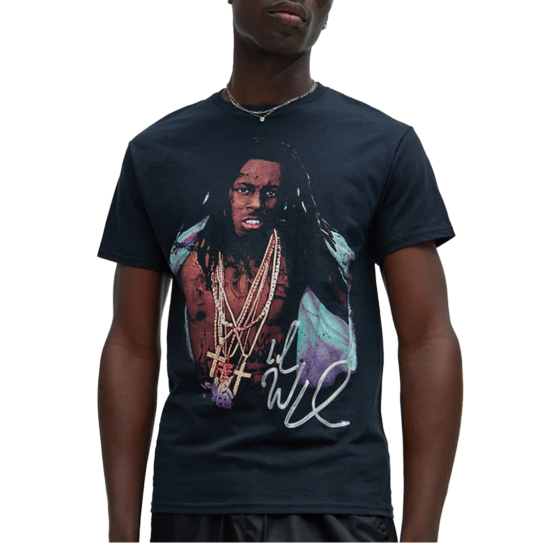 LIL WAYNE PORTRAIT SHORT SLEEVE TEE BLACK – NRML