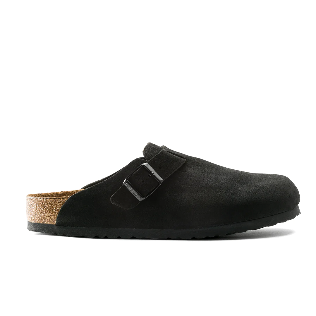 靴 birkenstock boston(suede leather black) BOSTON SOFT FOOTBED SUEDE LEATHER -BLACK – NRML