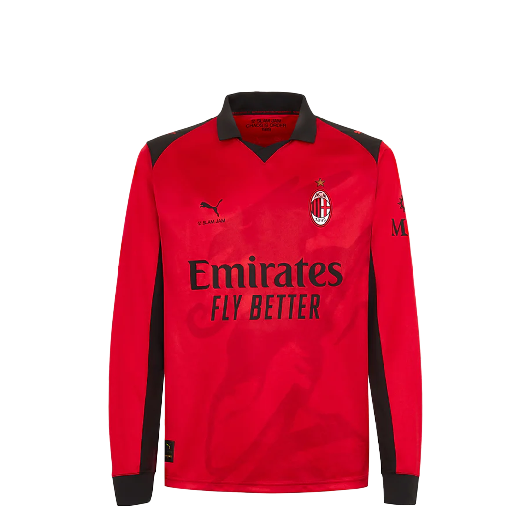 SLAM JAM + AC MILAN 4TH KIT LIMITED EDITION LS JERSEY 