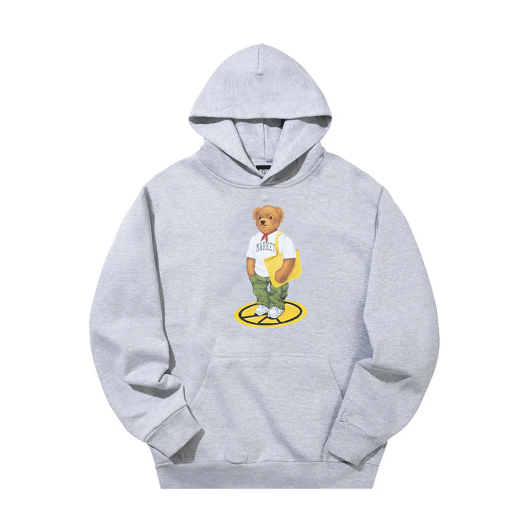 STAND FOR PEACE BEAR HOODIE ASH GREY – NRML