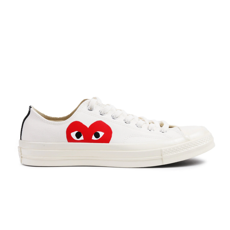 CDG PLAY CONVERSE CHUCK TAYLOR ALL-STAR 70 LOW WHITE
