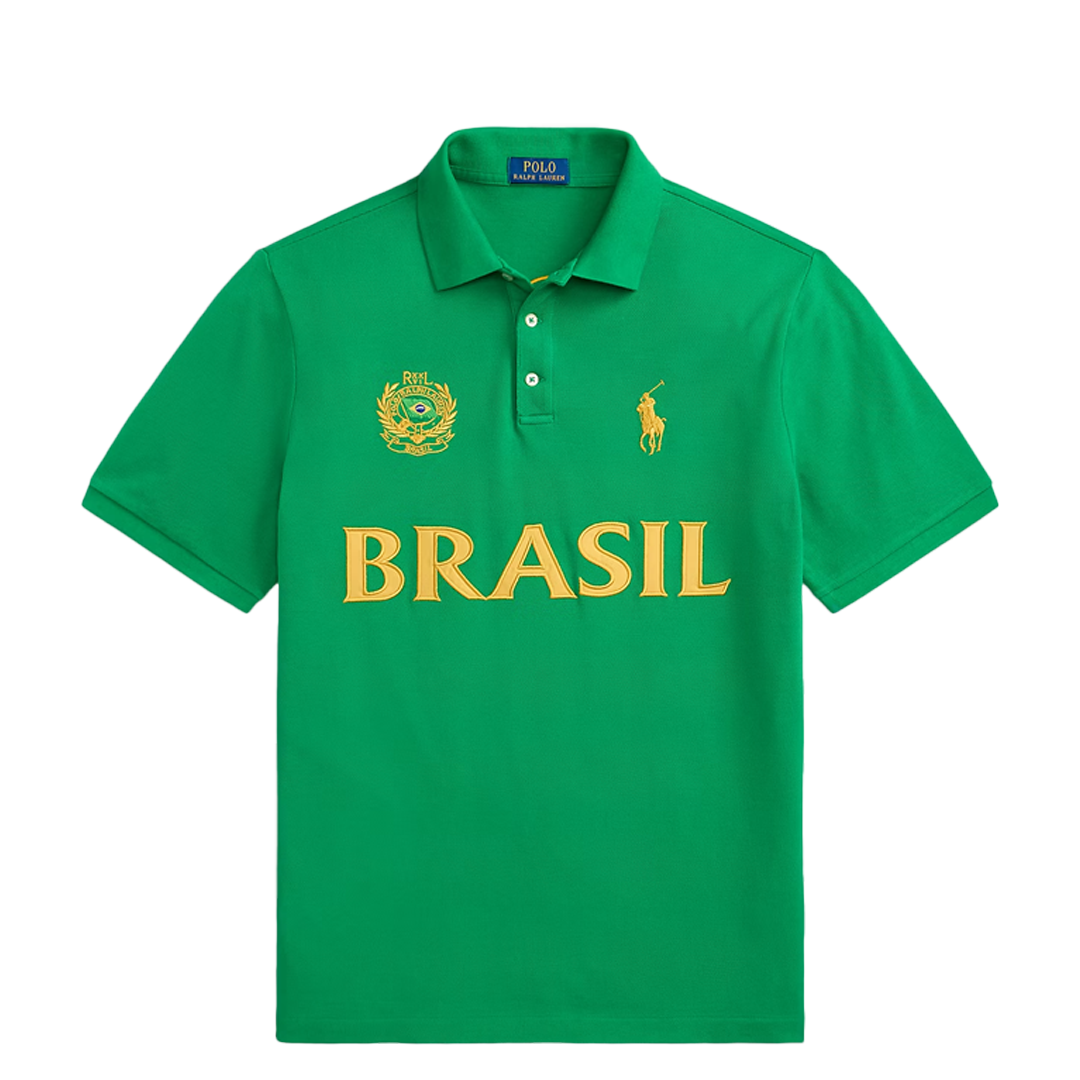 CLASSIC FIT BRASIL POLO SHIRT GREEN – NRML