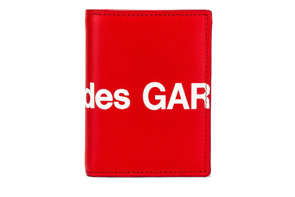 CDG HUGE LOGO WALLET RED