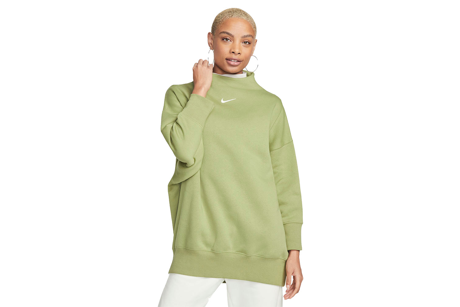 high neck pullover sweat