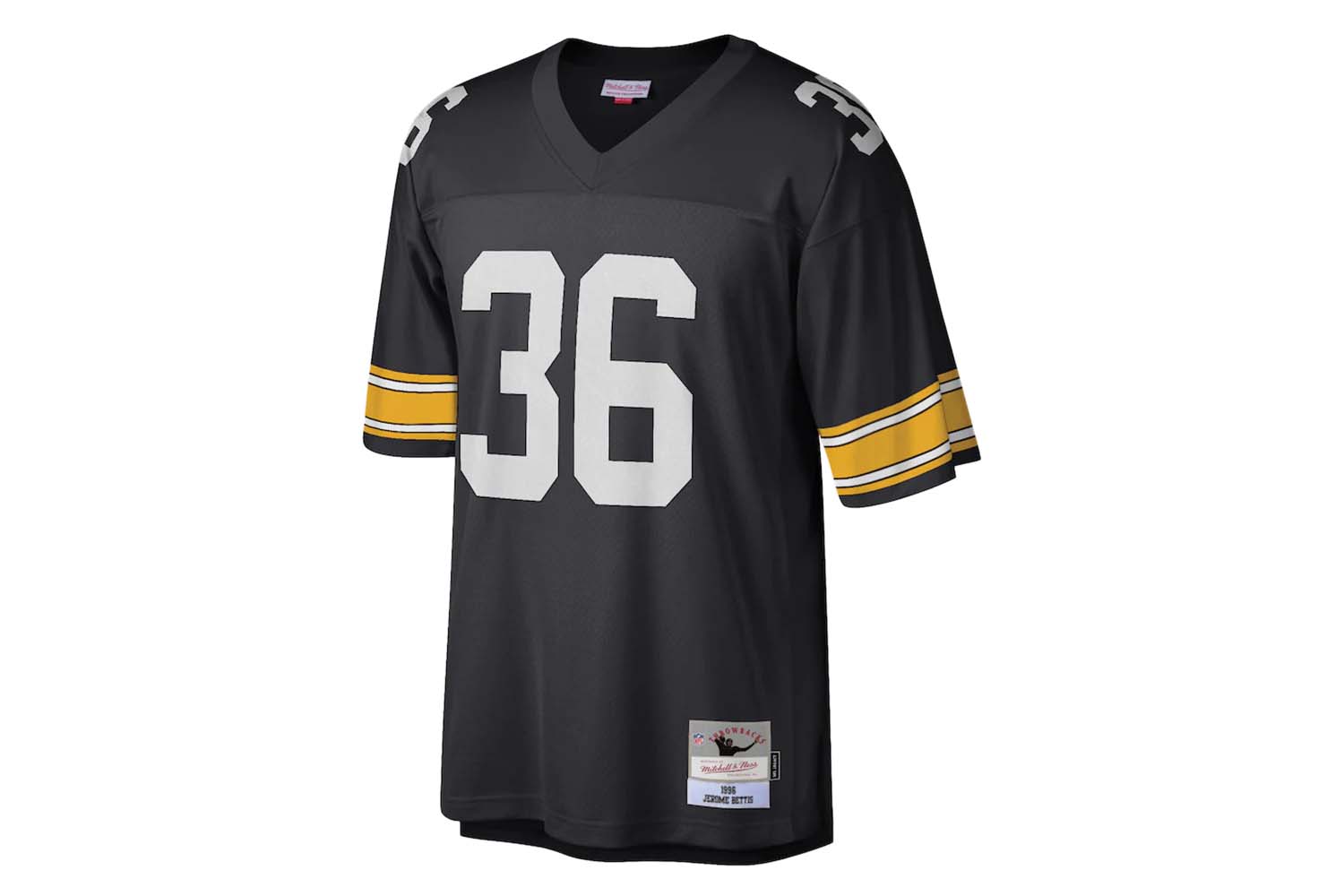 Mitchell & Ness Jerome Bettis Black Pittsburgh Steelers Retired Player Name & Number Mesh Top