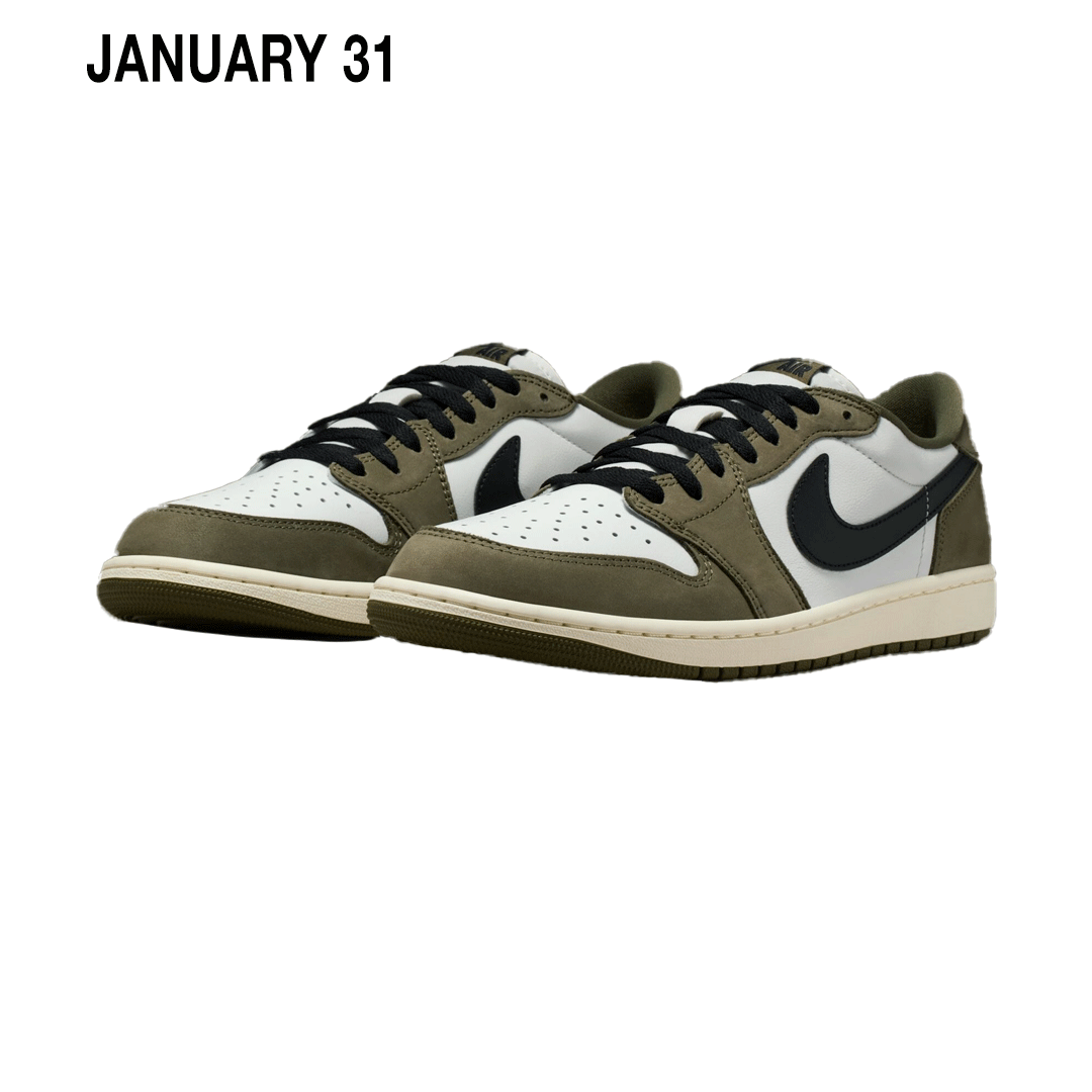 AIR JORDAN 1 LOW RETRO "MEDIUM OLIVE"