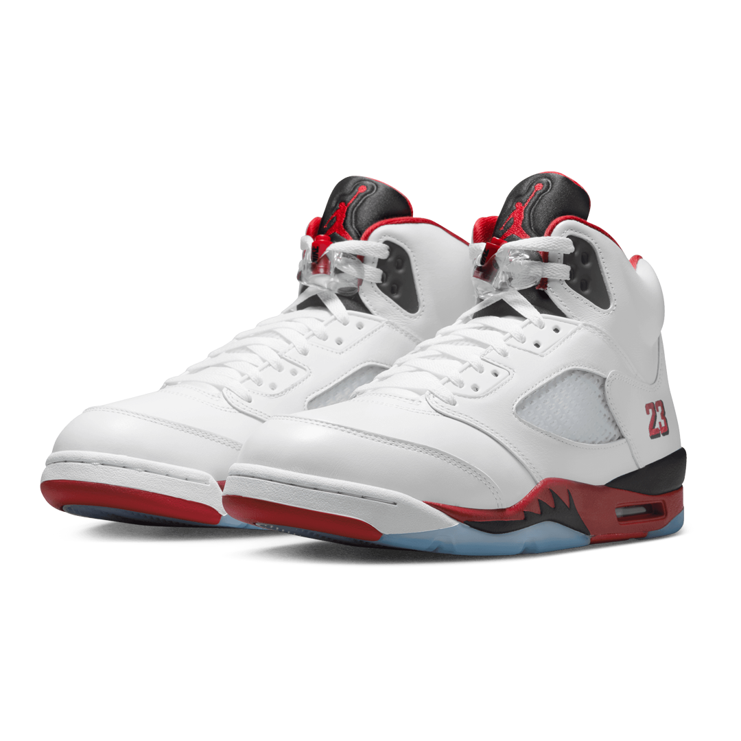 AIR JORDAN 5 RETRO WHITE/FIRE RED