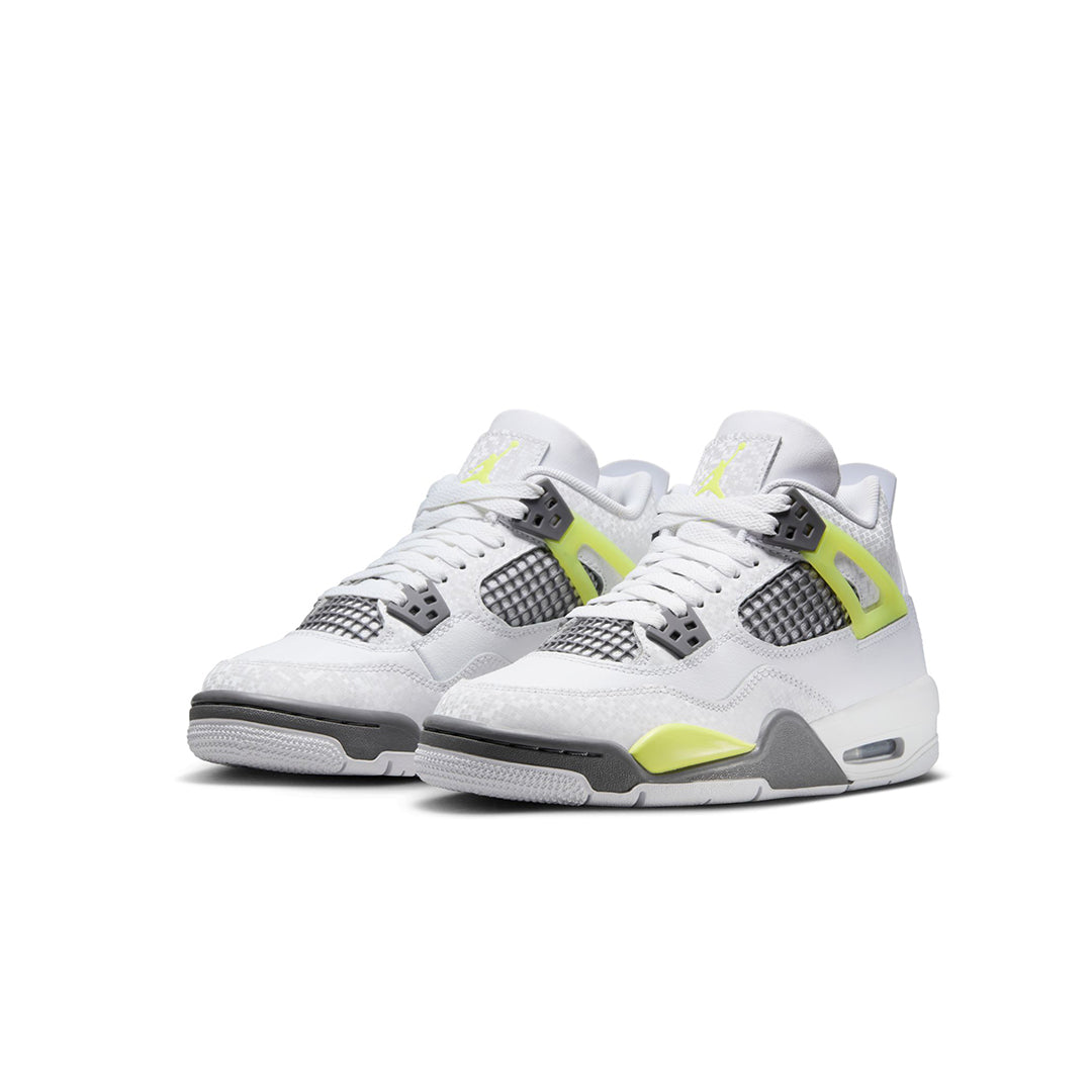 AIR JORDAN 4 RETRO (GS) WHITE/LIGHT LEMON TWIST