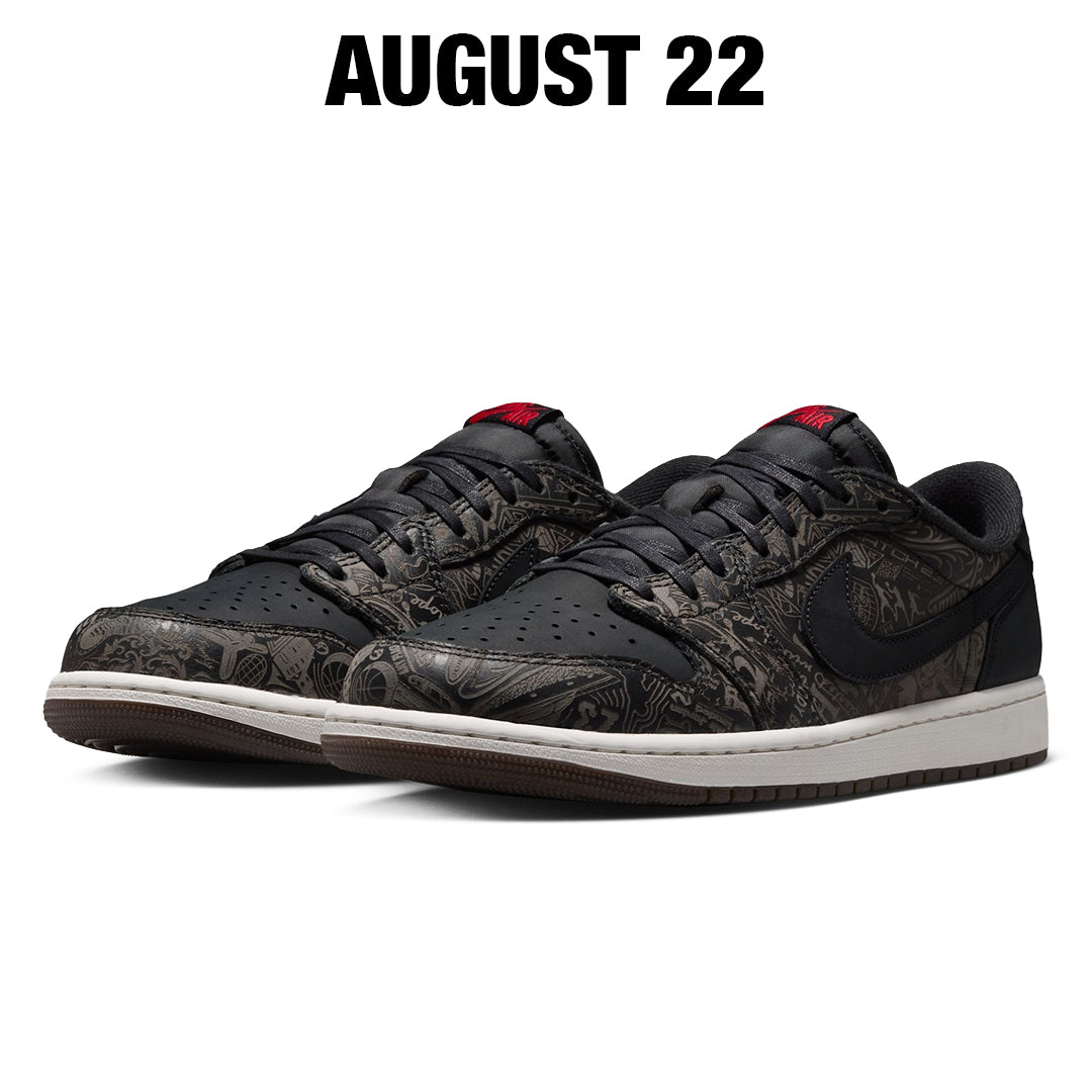 AIR JORDAN 1 LOW OG "LASER" BLACK / VARSITY RED