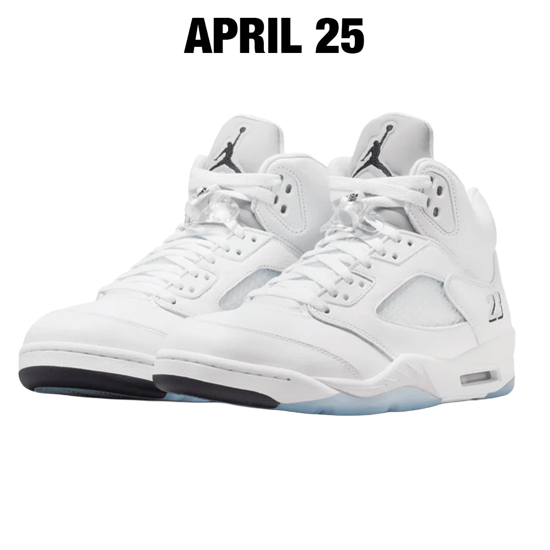 AIR JORDAN 5 RETRO "WHITE METALLIC"