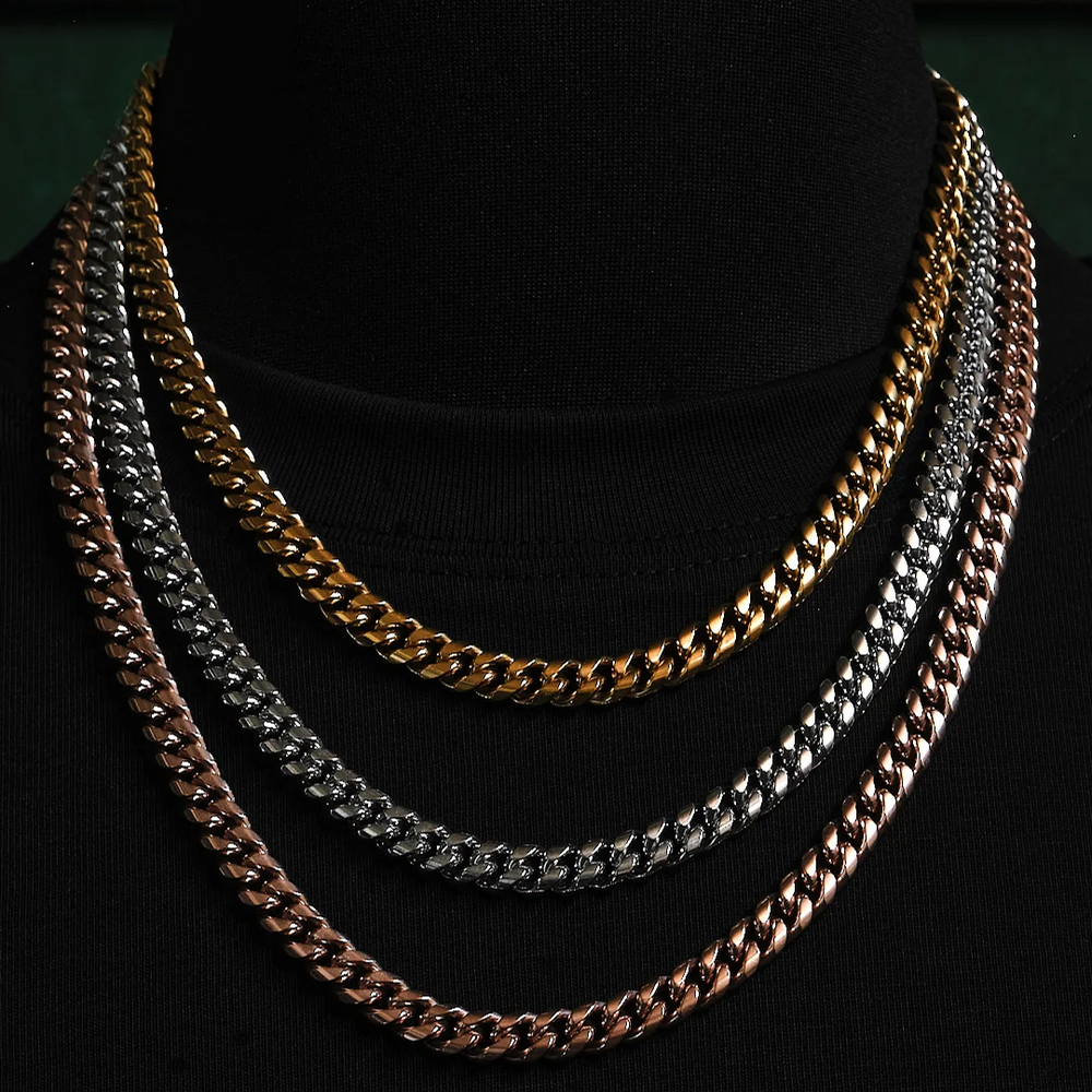 8 MM MIAMI CUBAN LINK NECKLACE GOLD