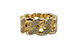 STUDDED CUBAN LINK RING -18K GOLD PLATED