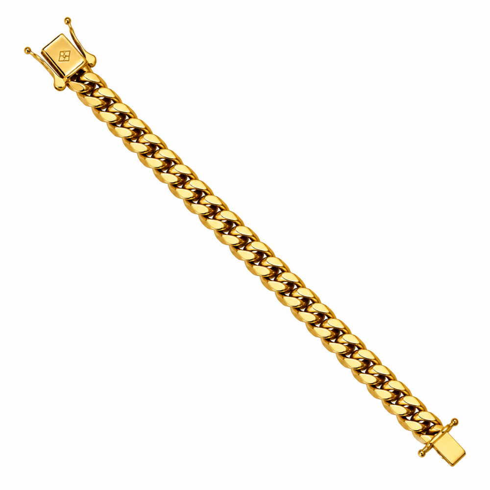 8 MM CUBAN BRACELET GOLD
