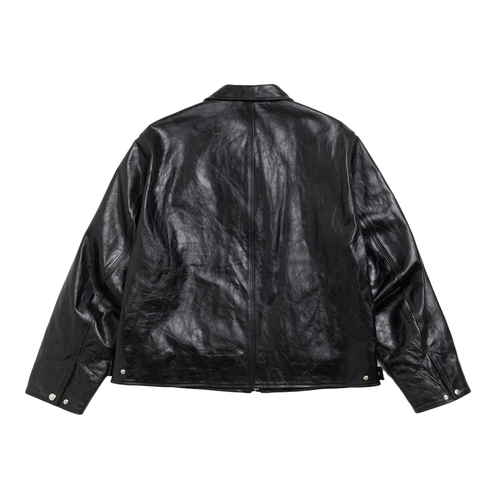 GARAGE JACKET LEATHER BLACK