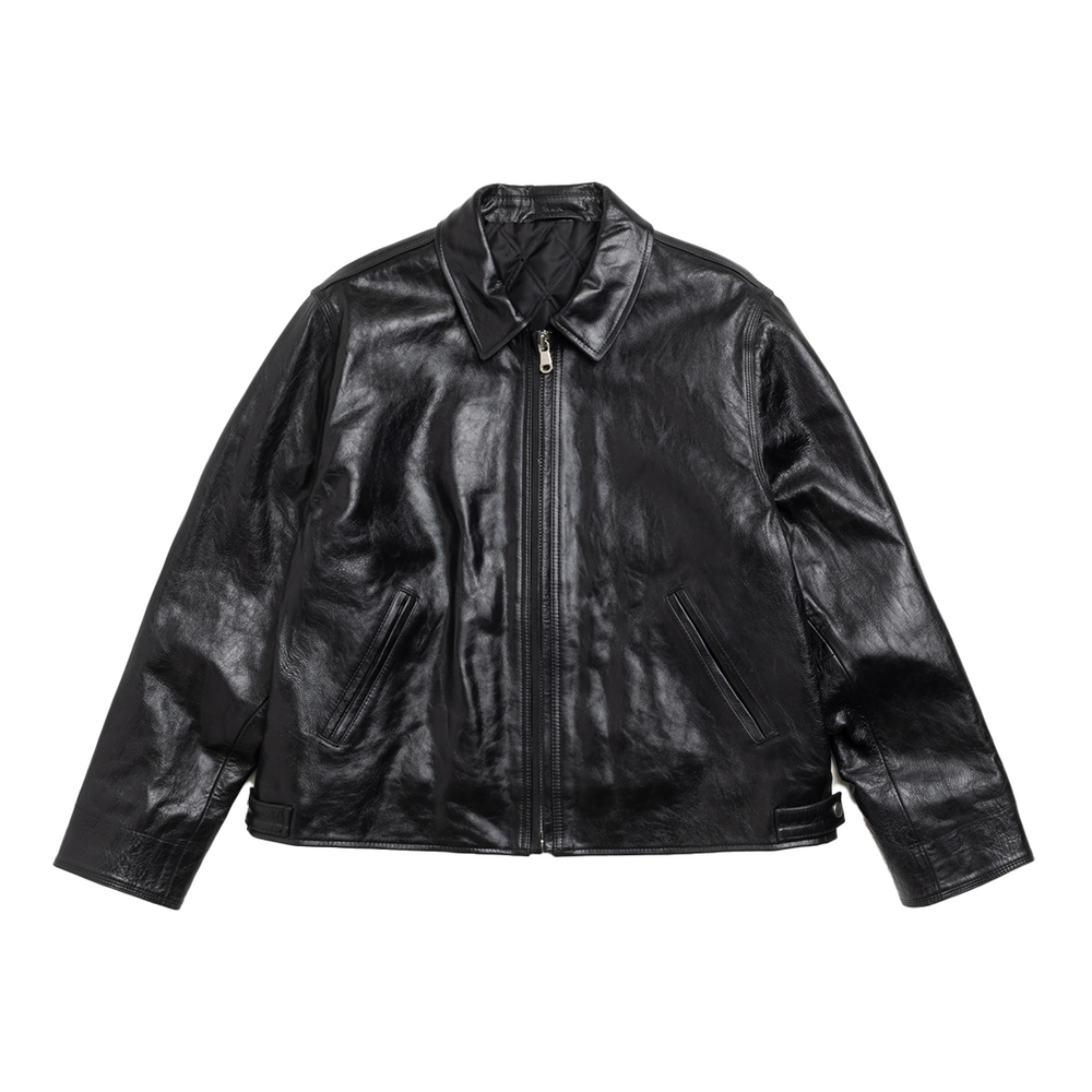 GARAGE JACKET LEATHER BLACK
