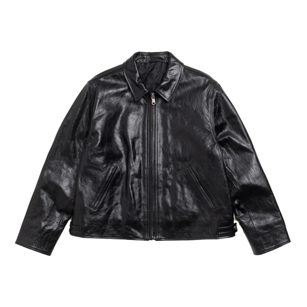 GARAGE JACKET LEATHER BLACK