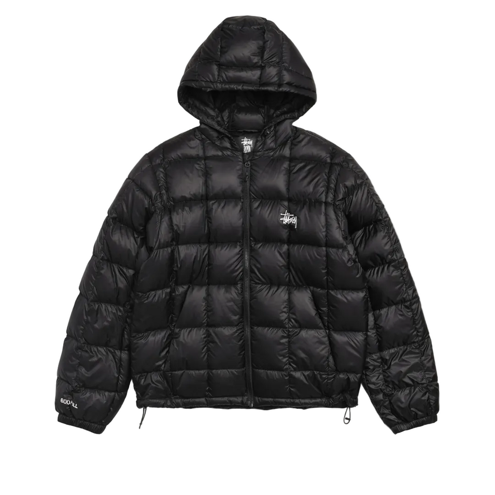 MIDWEIGHT HOODED PUFFER BLACK