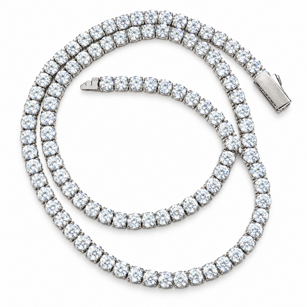 TENNIS NECKLACE -3MM STAINLESS STEEL SILVER