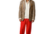 MESH TRACK PANT RED