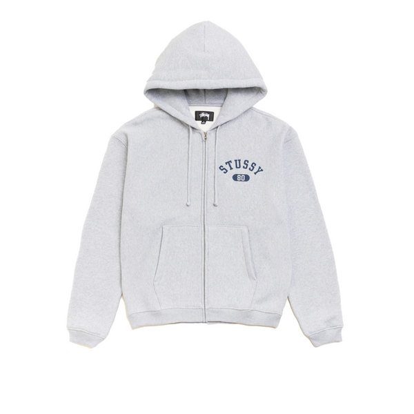 VARSITY ZIP HOODIE GREY HEATHER