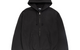 CURSIVE APPLIQUE ZIP HOODIE BLACK