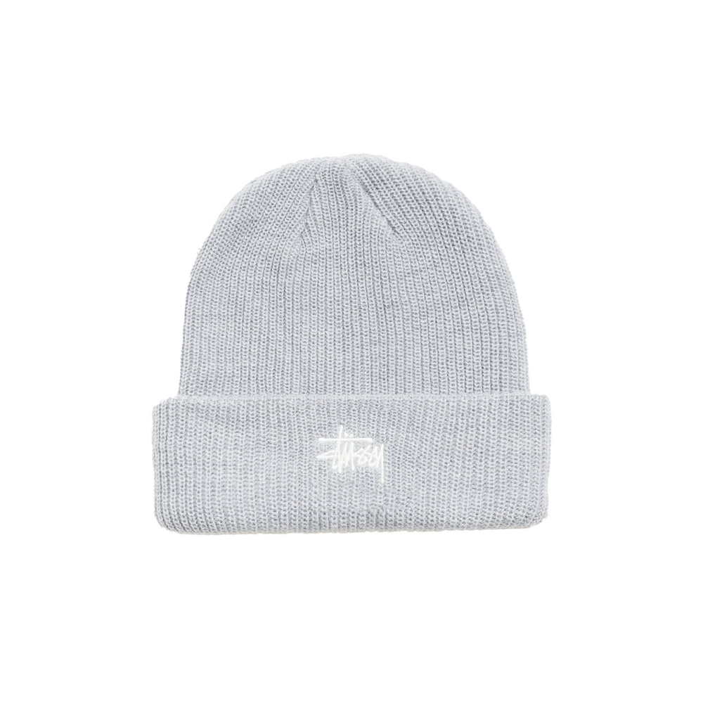 BASIC STÜSSY CUFF BEANIE HEATHER GREY