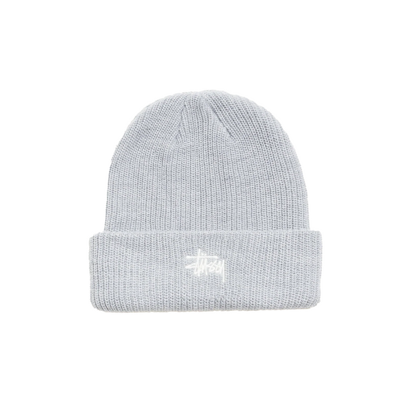 BASIC STÜSSY CUFF BEANIE HEATHER GREY
