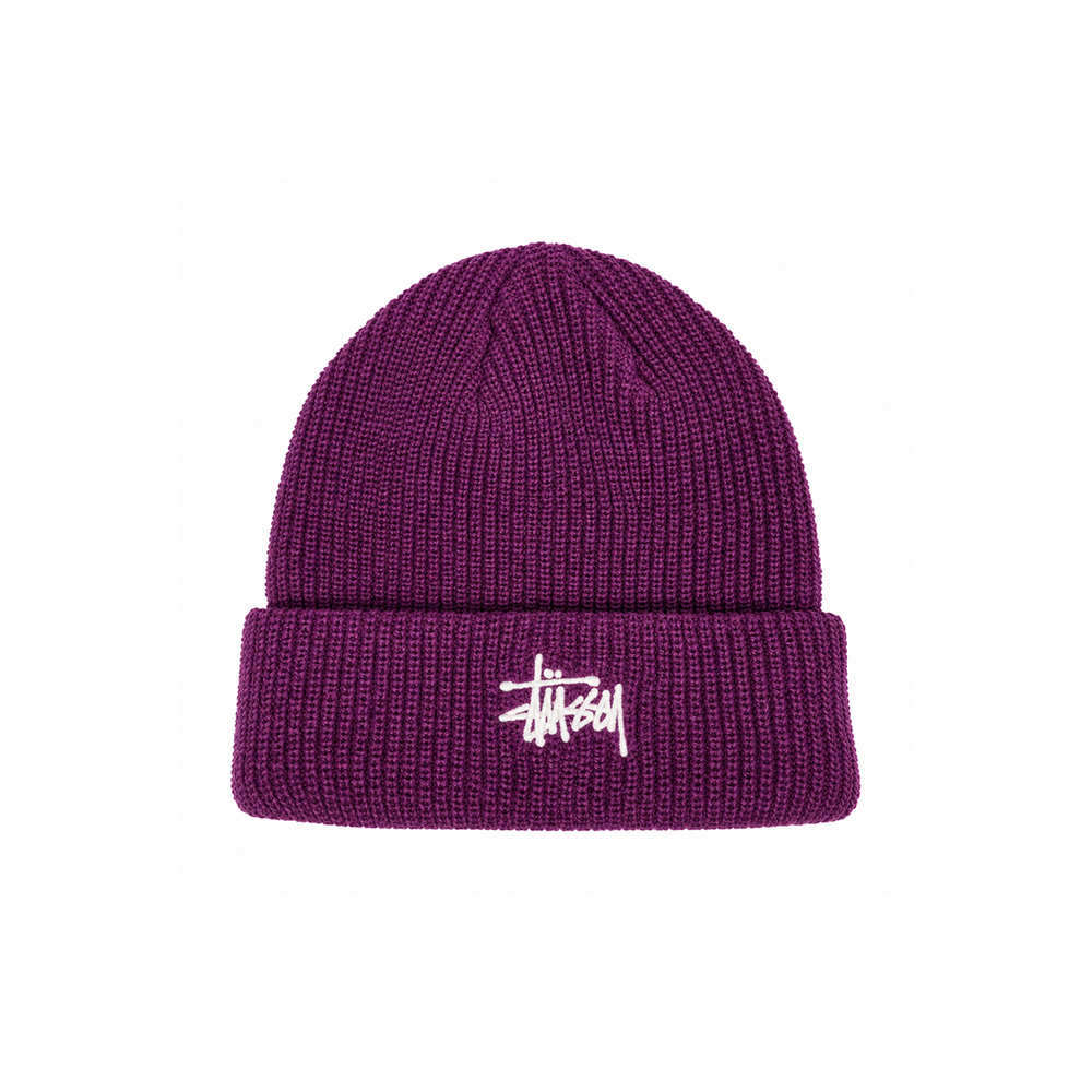 BASIC STÜSSY CUFF BEANIE VIOLET