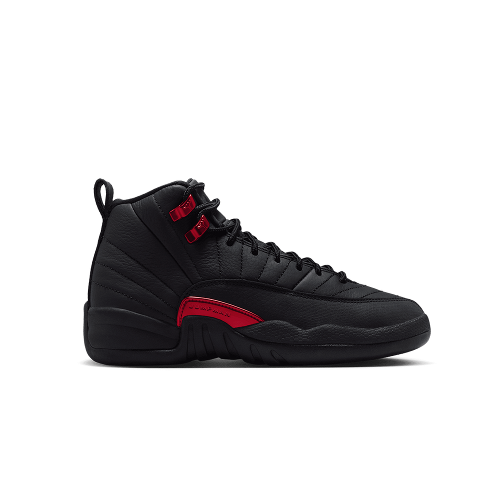 AIR JORDAN 12 RETRO (GS) "BLOODLINE" BLACK / VARSITY RED