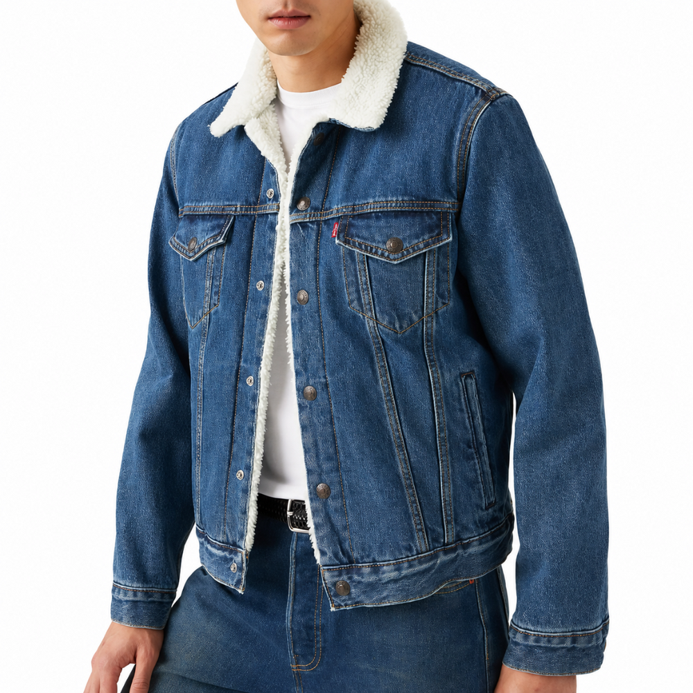 TYPE 3 SHERPA TRUCKER JACKET ARK STONEWASH SHERPA