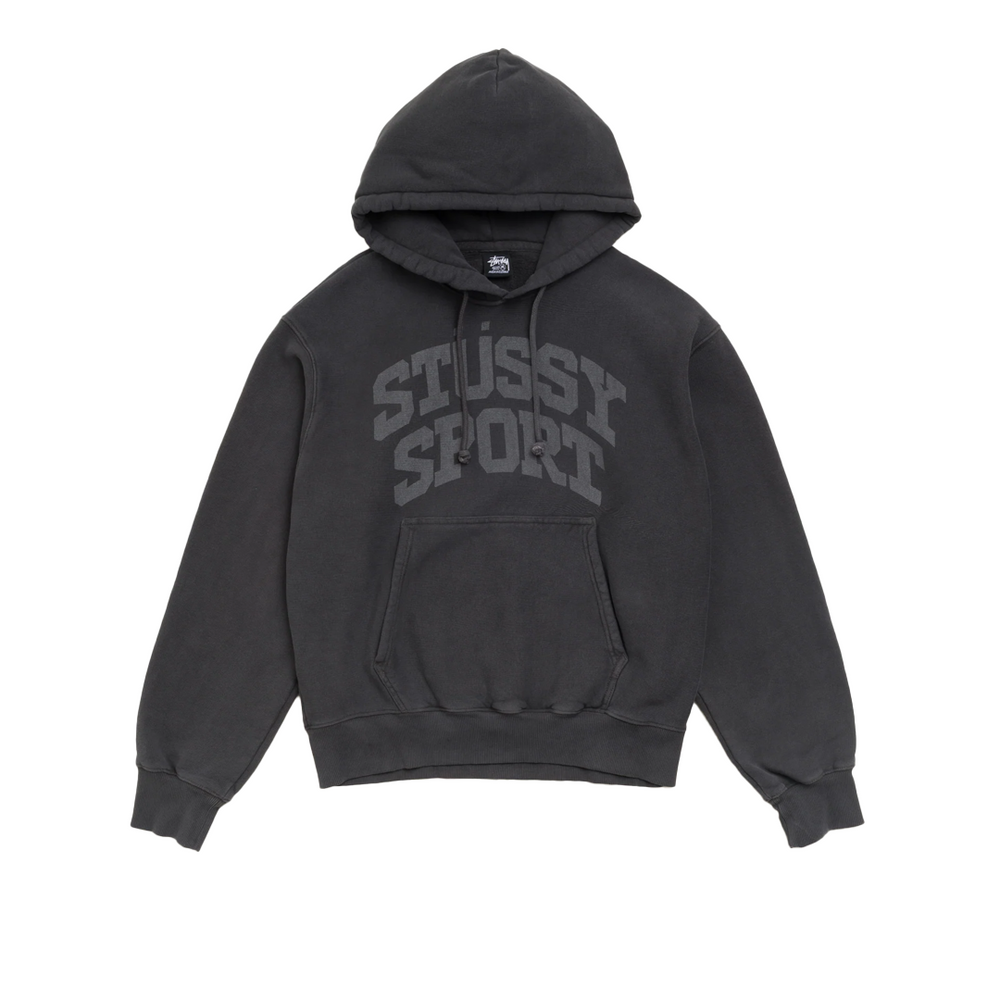 BLOCK SPORT HOODIE GARMENT DYED FADED BLACK