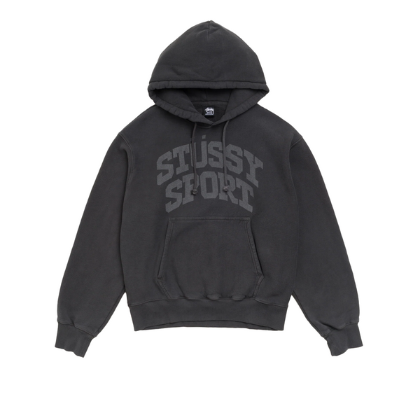 BLOCK SPORT HOODIE GARMENT DYED FADED BLACK