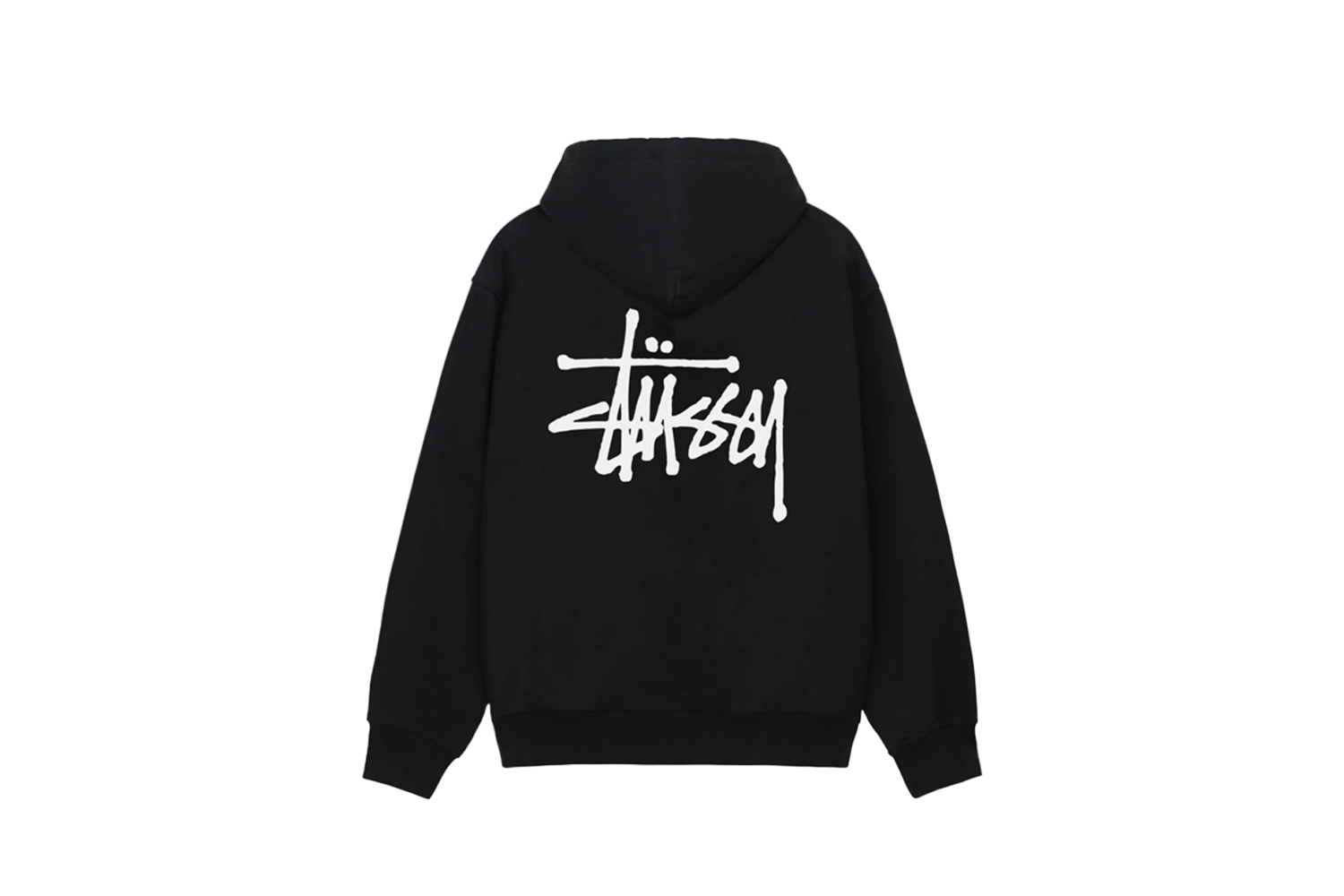 BASIC STUSSY ZIP HOODIE BLACK – NRML